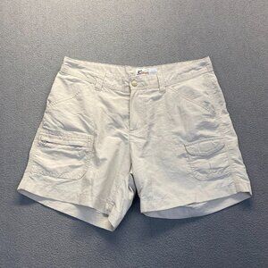 World Wide Sportsman Shorts Womens Size 8 Beige Cargo Pockets Fishing Ripstop